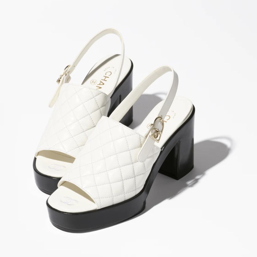 Chanel Sandals White For Women- G45567 X01000 NV145 - MassToneUS